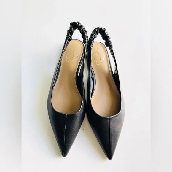 New Sam Edelman Whitney black leather pointed toe flats, sz 8.5. Orig $140+ - Picture 8 of 12